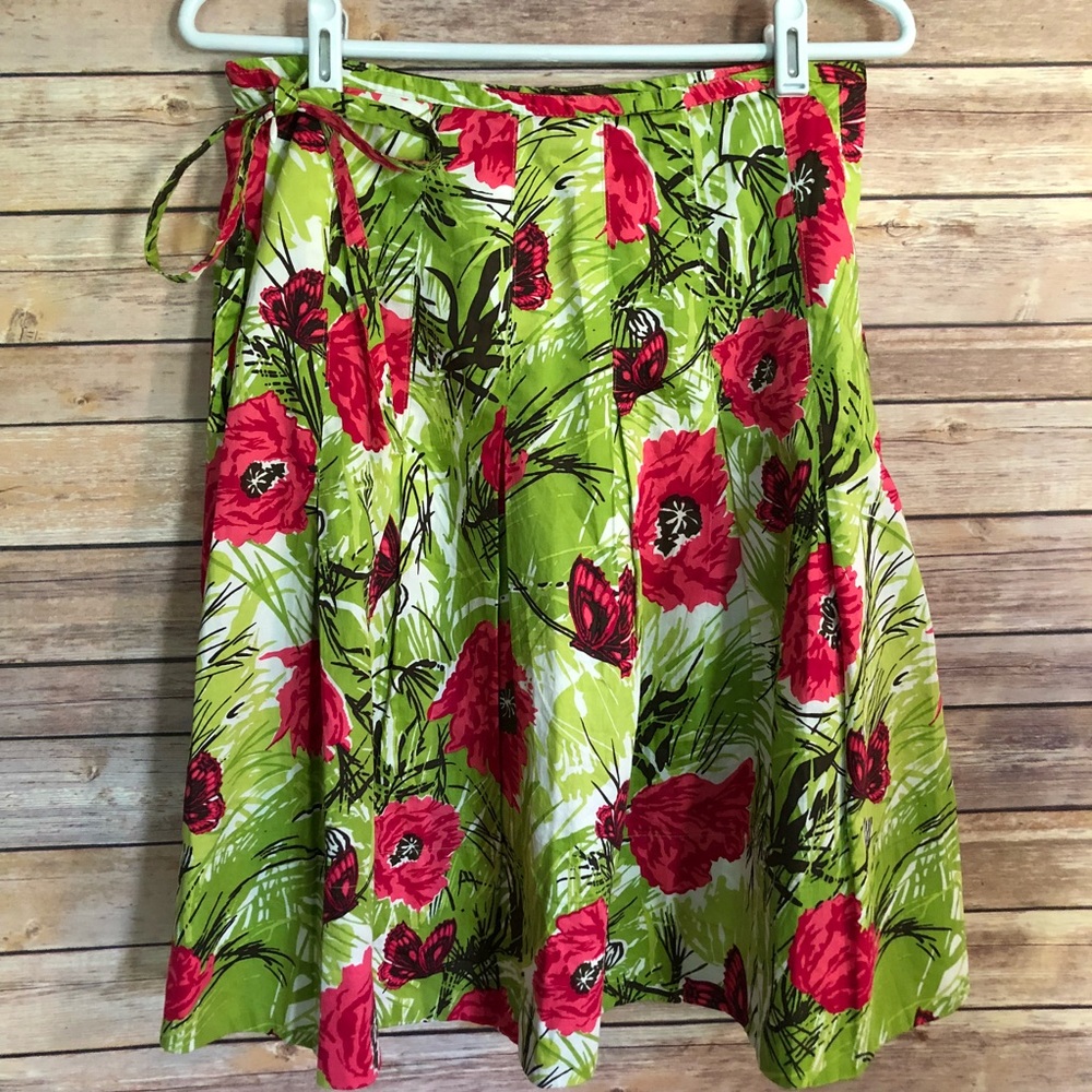 🍒 Talbots floral skirt size 6p
